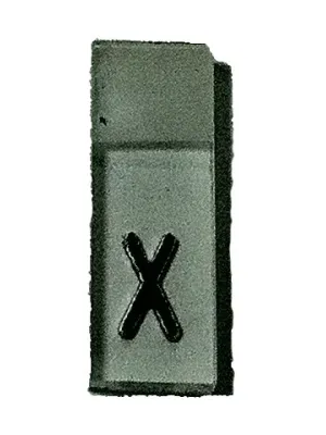 10 mm Pb sada znakov v PVC so zárezom
