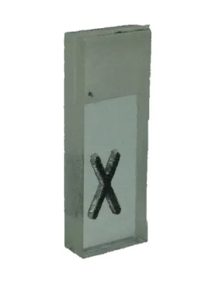 10 mm Pb sada znakov v PVC so zárezom